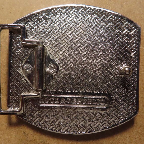 Rock Is King/Rock & Republic Belt Buckle; Skull; Silver & Red; NEW - Picture 3 of 3